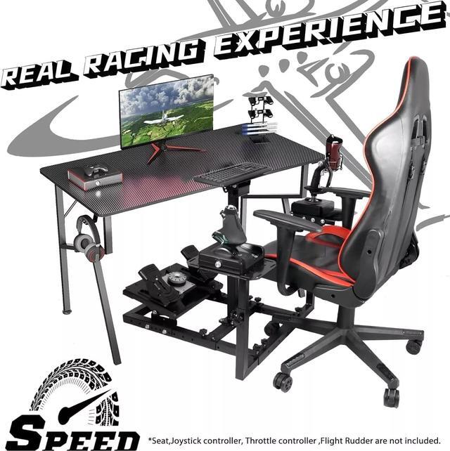 Alt view image 6 of 6 - Minneer G29/X52 Racing/Flight Simulator Cockpit Adjustable Compatible with LogitechG920/G923/X56/Thrustmaster Warthog A10/T80/T158 Only Stand