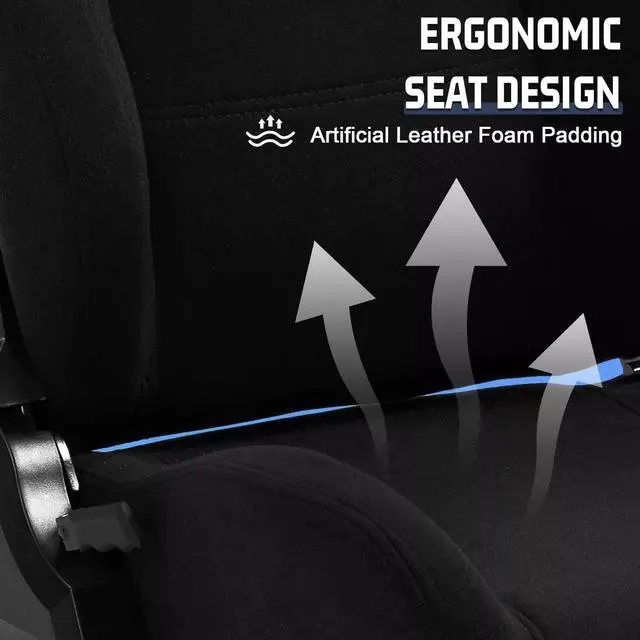 Alt view image 3 of 7 - Minneer Racing Simulator Cockpit Gaming Frame with Black Seat Compatible with all Logitech G25 G27 G29 Thrustmaster T300RS TX Fanatec PC PS4 Xbox, Not Included Shifter, Steering Wheel, Pedals