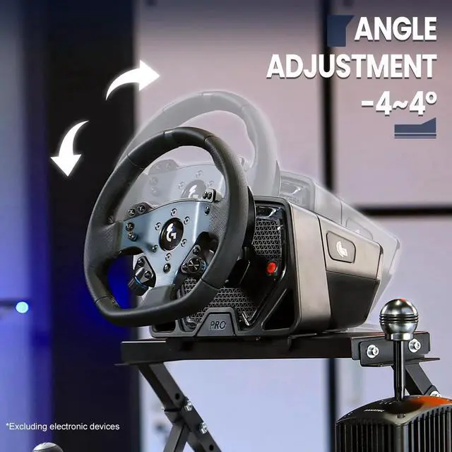 Alt view image 2 of 6 - Minneer G920 Racing Steering Wheel Stand with Handbrake Compatible with Logitech G27, G29,G920 Wheels and Thrustmaster T300RS T500RS Wheel & Pedals Not Included