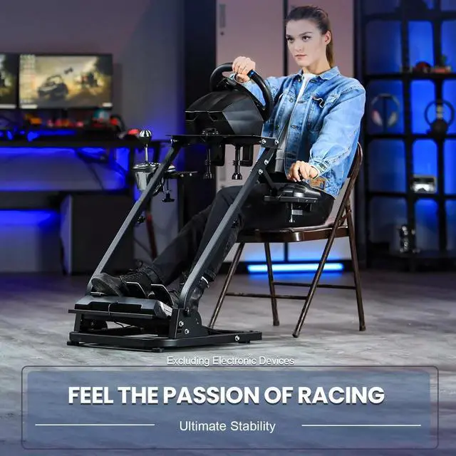 Alt view image 4 of 6 - Minneer G920 Racing Steering Wheel Stand with Handbrake Compatible with Logitech G27, G29,G920 Wheels and Thrustmaster T300RS T500RS Wheel & Pedals Not Included
