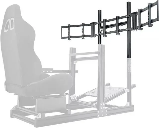 Main image of Minneer Racing Simulator Cockpit Monitor Stand Fit for Logitech/Thrustmaster/Fanatec G29/G923/T248 Only Suitable Aluminum Racing Cockpit Without Wheel,Pedal
