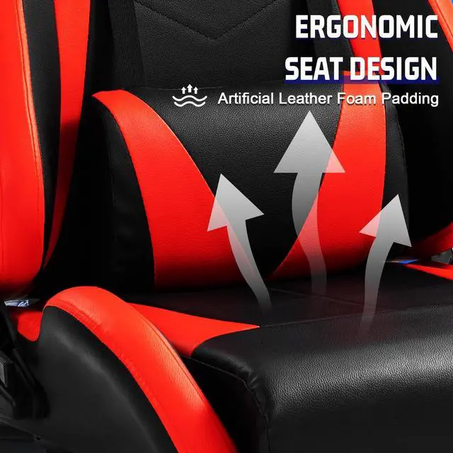 Alt view image 3 of 6 - Minneer Racing Flight Game Mount with Red Seat Compatible with Thrustmaster A10C Hotas Warthog,Adjustable,Throttle,Joystick & Keyboard Not Included