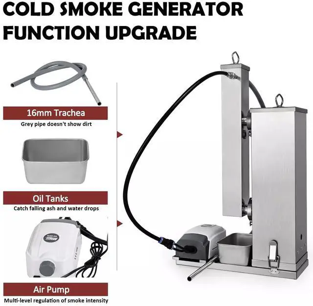 Alt view image 4 of 7 - Minneer Cold Smoke Generator, 16 Hours Continuous Smoke, Stainless Steel Pellet Smoker Tube, Portable Electric Smoke Maker Outdoor Smoker Accessories for Meat Vegetables
