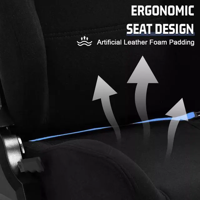 Alt view image 3 of 7 - Minneer Racing Sim Cockpit Stand with Black Seat Fit for Logitech/Fanatec/Thrustmaster G27 G923 G920,Large Round Tube&Adjustable Professional Driving Race Mount,Handbrake Not Included