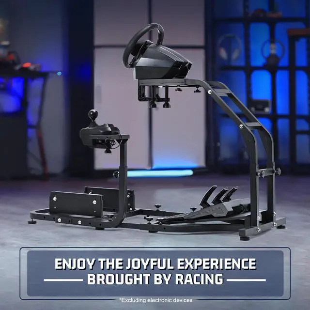 Alt view image 7 of 7 - Minneer Racing Simulator Cockpit with V2 Support Game Support Stand Up Simulation Driving Bracket for Logitech G29, G27, G25, G923 Racing Steering Wheel Stand Without Wheel and Pedals