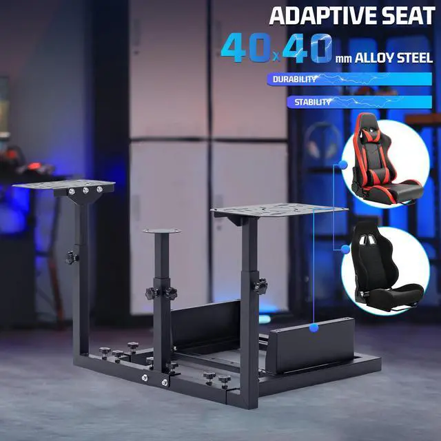 Alt view image 5 of 7 - Minneer Flight Game Frame and Racing Simulator Cockpit compatible with Thrustmaster HOTAS WARTHOG, not include Throttle, Joystick and Seat.