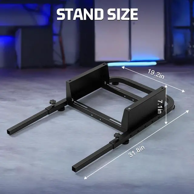 Alt view image 2 of 7 - Minneer Upgraded Rear Seat Frame Racing Wheel Stand 400lbs Load Capacity Reinforce Parts/Accessories Installable Most Chair Seat Support DIY Not Included Seat
