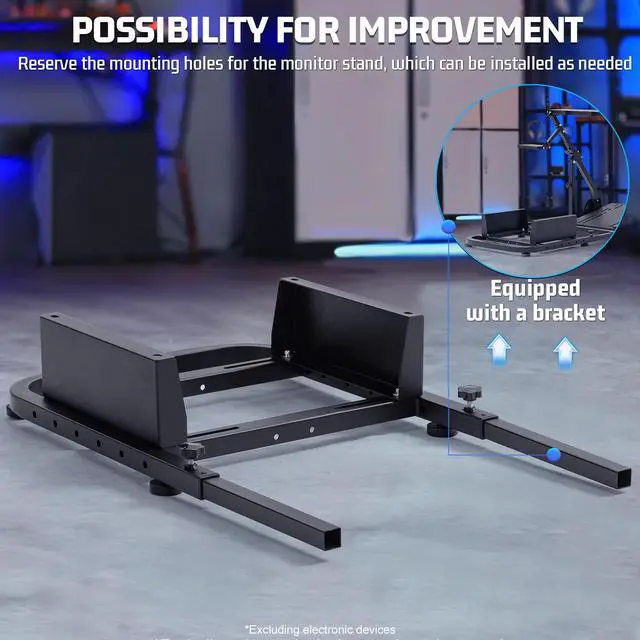 Alt view image 4 of 7 - Minneer Upgraded Rear Seat Frame Racing Wheel Stand 400lbs Load Capacity Reinforce Parts/Accessories Installable Most Chair Seat Support DIY Not Included Seat