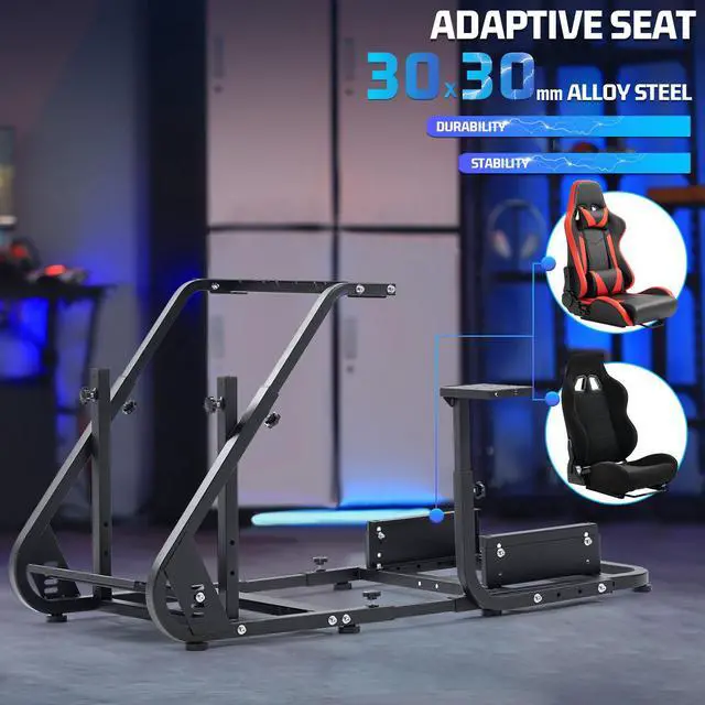 Alt view image 5 of 7 - Minneer Gaming Simulator Cockpit Frame Fits All Logitech G923 G29 G920 Thrustmaster Wheels Racing Wheel Stand Compatible with Xbox One, PS4, PC, Not Included Steering Wheel, Pedal, handbrake and seat
