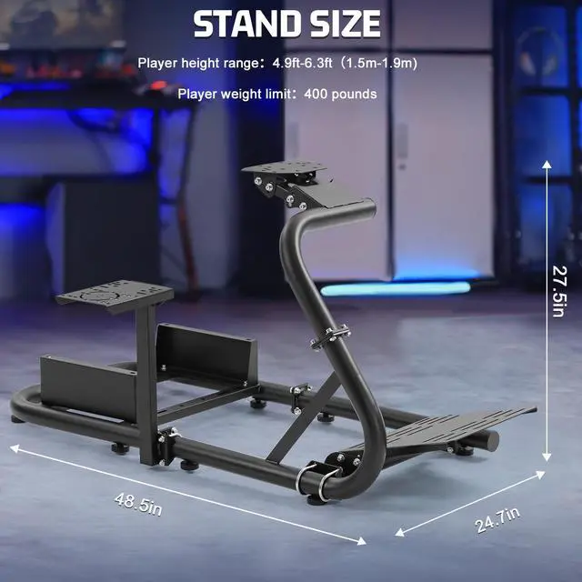 Alt view image 2 of 7 - Minneer G920 Racing Simulator Cockpit Adjustable Fits for Logitech G29 G920 G923, Thrustmaster T300RS TX, Fanatec PC PS4 Xbox, Stable Sim Racing Rig Without Wheel, Pedal and Handbrake