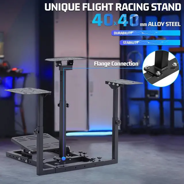 Alt view image 3 of 7 - Minneer G29/X52 Racing/Flight Simulator Cockpit Adjustable Compatible with LogitechG920/G923/X56/Thrustmaster Warthog A10/T80/T158 Only Stand
