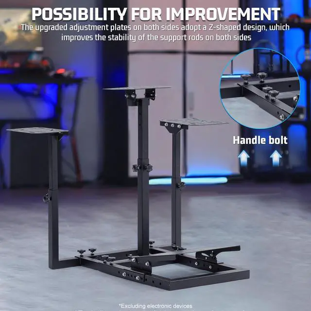 Alt view image 4 of 7 - Minneer G29/X52 Racing/Flight Simulator Cockpit Adjustable Compatible with LogitechG920/G923/X56/Thrustmaster Warthog A10/T80/T158 Only Stand