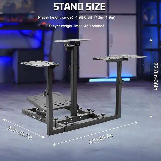 Alt view image 2 of 7 - Minneer G29/X52 Racing/Flight Simulator Cockpit Adjustable Compatible with LogitechG920/G923/X56/Thrustmaster Warthog A10/T80/T158 Only Stand