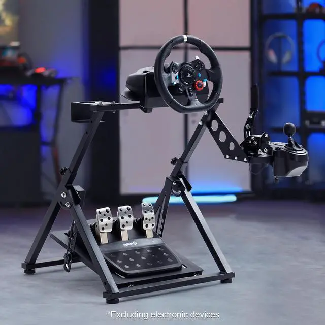 Main image of Minneer Racing Wheel Stand Adjustable for Logitech G25 G27 G29 G920 Driving Simulator for PC,PS4,Xbox Racing Wheel Shifter and Pedals Stand