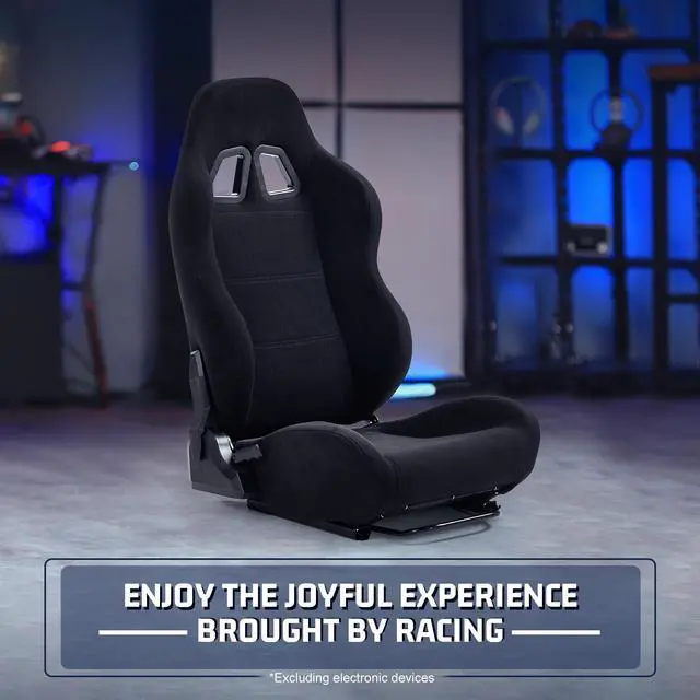 Alt view image 7 of 7 - Minneer Racing Bucket Seat with Adjustable Slide Fit Racing Wheel Stand All Metal Parts (Racing Wheel Stand Not Include)