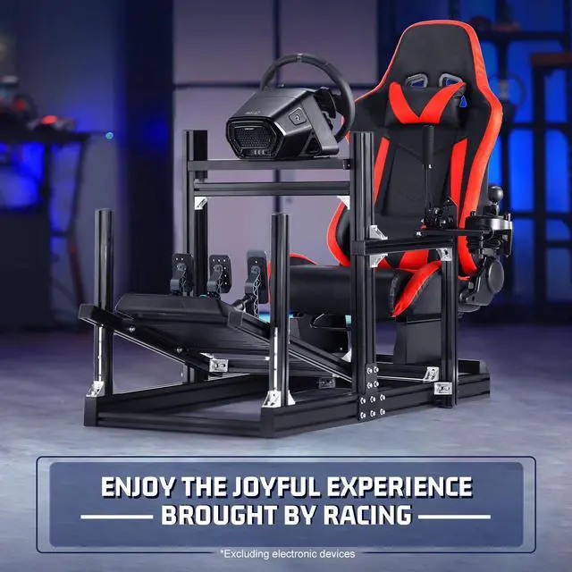 Alt view image 7 of 7 - Minneer F1 Aluminum Racing Simulator Cockpit Stand with Ergonomic Seat Fit for Logitech/Thrustmaster/Fanatec G29 G920 G923 T80 T300,Adjustable Steering Wheel Stand,Not Included Wheel,Pedals & Shift