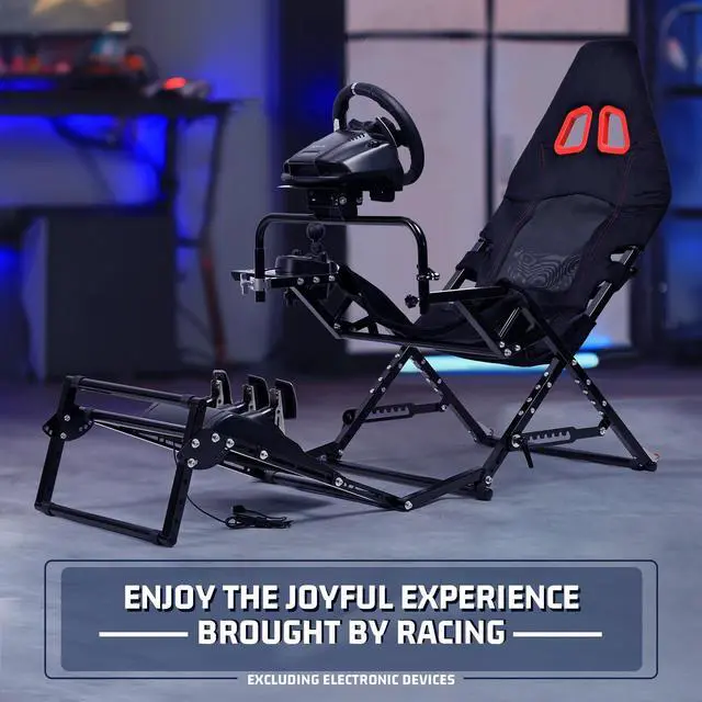 Alt view image 7 of 7 - Minneer Foldable Racing Simulator Cockpit Compatible with Logitech G29 G920 G923/Thrustmaster T248 T300/Fanatec Direct Drive Wheels (10Nm),Wheel and Pedals Not Included