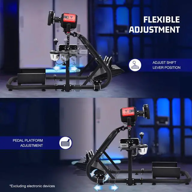 Alt view image 11 of 13 - Minneer G920 Racing Simulator Cockpit Sim Racing Cockpit Fits for Logitech G920 G29 G923,Thrustmaster T818 T248X T248 T300 TX, Fanatec,Racing Simulator without Wheel Pedal Shifter Seat
