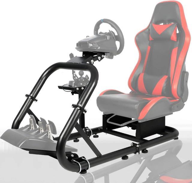 Minneer Racing Simulator Cockpit Applicable to G27 /G29/T248PS/T248XBox  U-Bolts Adjustable Height Gaming Wheel Stand Wheel Pedals NOT Included