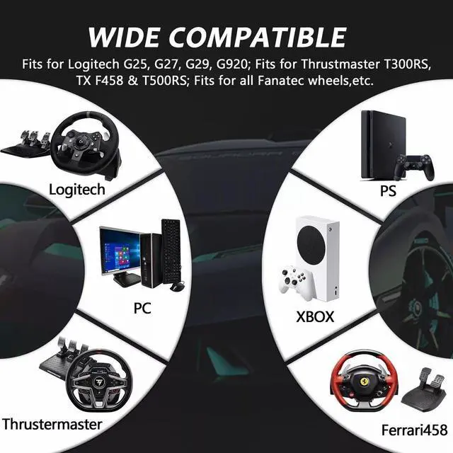 Alt view image 7 of 7 - Minneer Racing Simulator Cockpit with Monitor Frame Fit Logitech G29 G920 G923