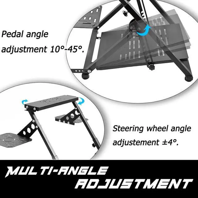 Alt view image 3 of 6 - Minneer Foldable Flight Simulation Cockpit 3.0 with Fixed Slot Fit for Logitech,Thrustmaster HOTAS Warthog,Fanatec,Electronics Adjustable Fight Sim Mount Pedals, Steering Wheel Not Included
