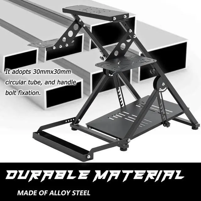 Alt view image 4 of 6 - Minneer Foldable Flight Simulation Cockpit 3.0 with Fixed Slot Fit for Logitech,Thrustmaster HOTAS Warthog,Fanatec,Electronics Adjustable Fight Sim Mount Pedals, Steering Wheel Not Included