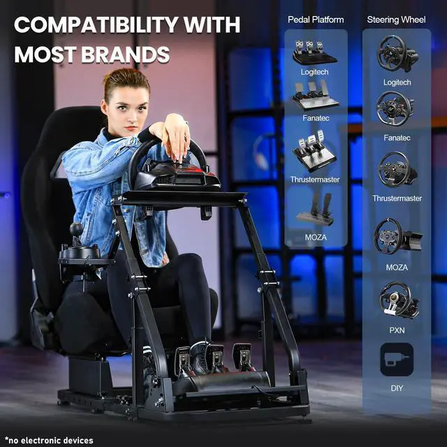 Alt view image 6 of 7 - Minneer G920 Steering Wheel Stand Fit Logitech Racing Sim Cockpit with Game Seat