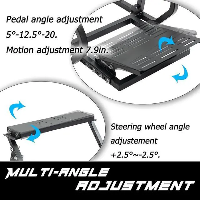 Alt view image 4 of 7 - Minneer Light Series Sim Racing Simulator Cockpit Frame Fit for Logitech/Thrustmaster G29 G923 G920 T-GT T248X T80,Steering Wheel Mount Driving Simulator,Not Include Electronics