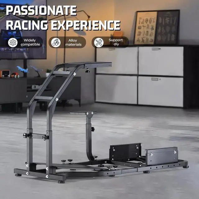 Alt view image 2 of 6 - Minneer G920 Driving Simulator Cockpit Fit for Logitech, Thrustmaster G29/G920/G923/T80/T150 Racing Wheel Stand Adjustable Frame Height Wheel Pedals Seat NOT Included