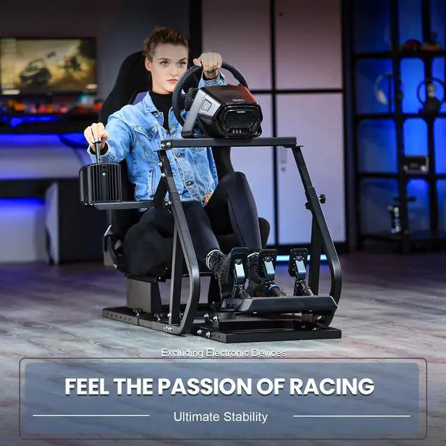 Alt view image 7 of 7 - Minneer G29 Racing Simulator Cockpit with Black Seat Compatible with Thrustmaster/Logitech/PXN/Fanatec G29 G923 G920 T300 T248 Directly drive motor within 5n/m