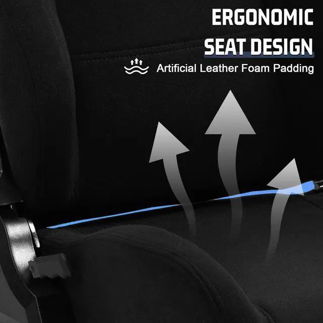 Alt view image 3 of 7 - Minneer Pro Stability racing simulator cockpit Black Racing Seat Equipped with Display TV Stand fit for race car seat Logitech, Thrustmaster, Fanatec, pc, Xbox, Ps5, Wheel Shifter Pedals NOT Included