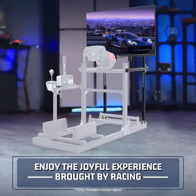 Alt view image 7 of 7 - Minneer Racing Simulator Cockpit Monitor Stand Supporting Monitors from 24 to 65 inches. Fit for Logitech/Thrustmaster/Fanatec G29 G920 G923 T300 RS, Without Cockpit
