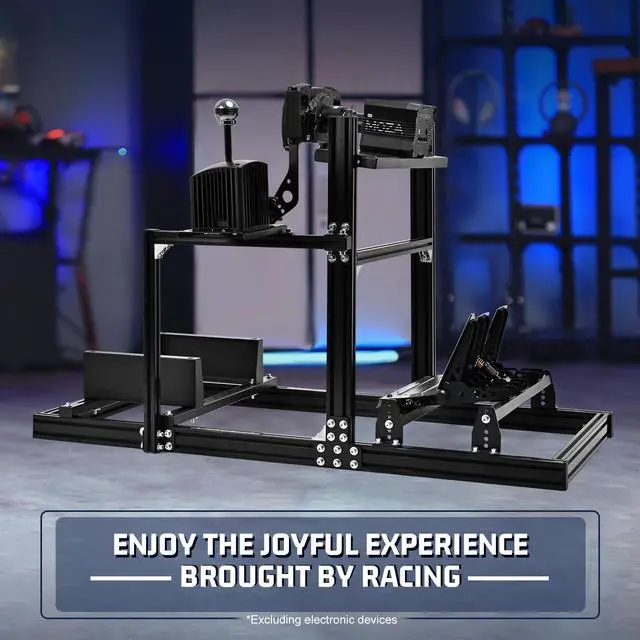 Alt view image 7 of 7 - Minneer G25 Aluminium and Carbon Steel Racing Simulator Cockpit Fits for Logitech/Thrustmaster/Fanatec G29 G920 G923 T300RS Steering Wheel Stand Not Included Shift levers Steering Wheels Pedals