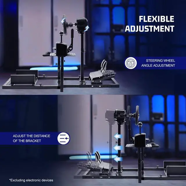 Alt view image 4 of 7 - Minneer New Racing Flying Simulator Cockpit Suitable for X52/X56/G29/G920/T80/T300 with High Comfort and Adjustable, Excluding Steering Wheel Seat Shift Handbrake