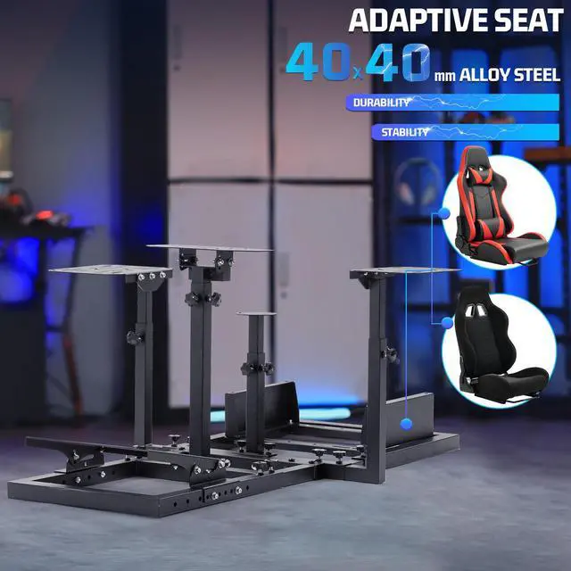 Alt view image 5 of 7 - Minneer New Racing Flying Simulator Cockpit Suitable for X52/X56/G29/G920/T80/T300 with High Comfort and Adjustable, Excluding Steering Wheel Seat Shift Handbrake