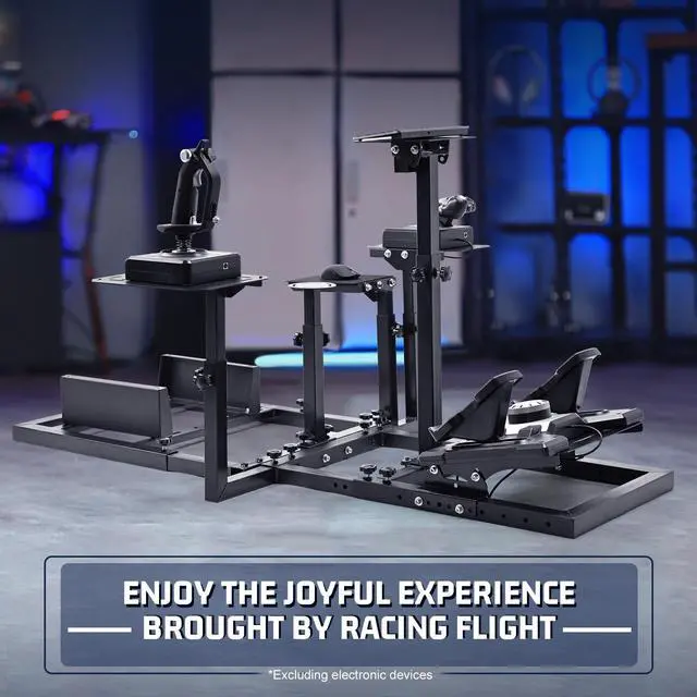 Alt view image 7 of 7 - Minneer New Racing Flying Simulator Cockpit Suitable for X52/X56/G29/G920/T80/T300 with High Comfort and Adjustable, Excluding Steering Wheel Seat Shift Handbrake