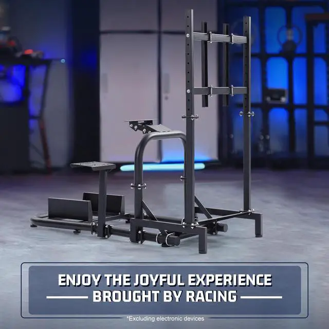 Alt view image 7 of 14 - Minneer Racing Simulator Cockpit with Monitor Stand  Fit for Logitech/Thrustmaster/Fanatec G29 G920 G923 T248 T300 CSL DD, Wheel Shifter Pedals NOT Included