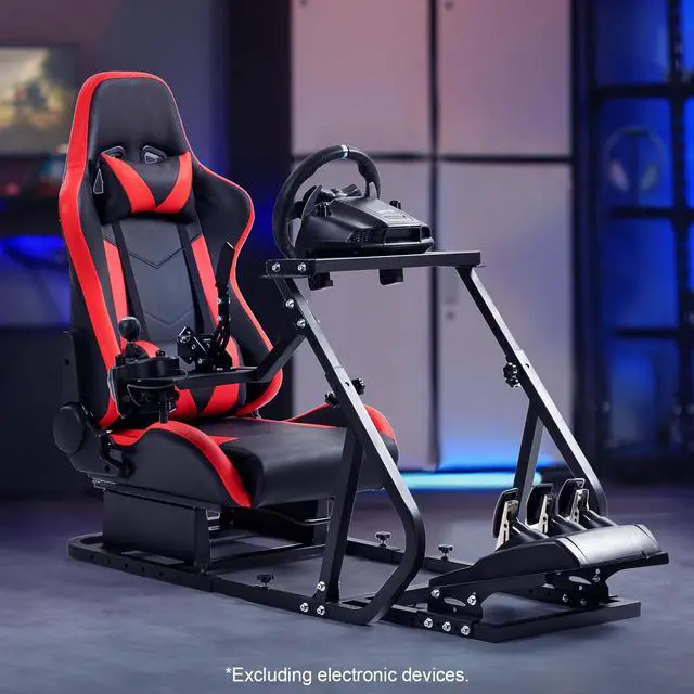 Main image of Minneer G923 Racing Simulator Cockpit with Red Seat Compatible with Thrustmaster, Logitech,PXN, Fanatec Adjustable Mount Steering Wheel, Pedal, Handbrake Not Included