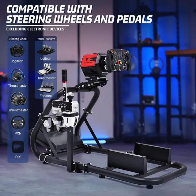 Alt view image 6 of 13 - Minneer G920 Racing Simulator Cockpit Sim Racing Cockpit Fits for Logitech G920 G29 G923,Thrustmaster T818 T248X T248 T300 TX, Fanatec,Racing Simulator without Wheel Pedal Shifter Seat