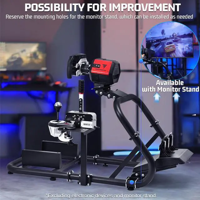 Alt view image 5 of 13 - Minneer G920 Racing Simulator Cockpit Sim Racing Cockpit Fits for Logitech G920 G29 G923,Thrustmaster T818 T248X T248 T300 TX, Fanatec,Racing Simulator without Wheel Pedal Shifter Seat