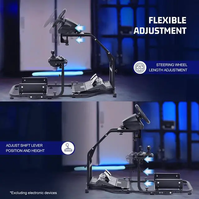 Alt view image 3 of 7 - Minneer G920 Driving Simulator Cockpit Fit for Logitech, Thrustmaster G29/G920/G923/T80/T150 Racing Wheel Stand Adjustable Frame Height Wheel Pedals Seat NOT Included