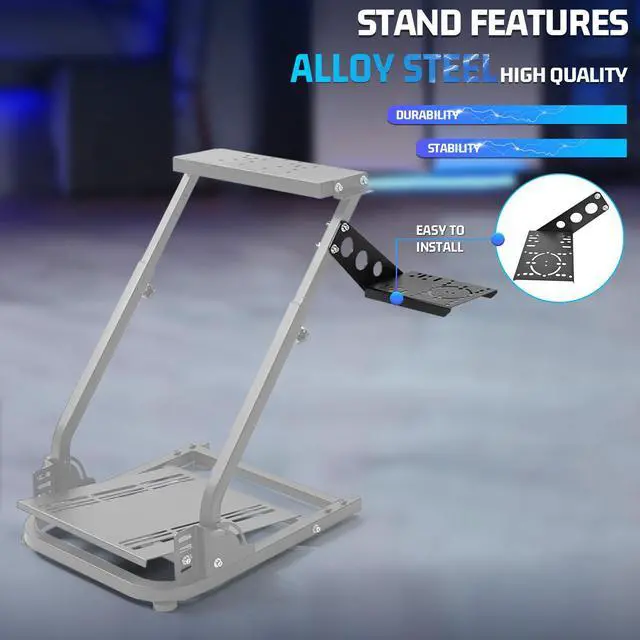 Alt view image 4 of 7 - Minneer Racing Shifter Mounting Bracket Fit for Our Steering Wheel Stand, Gear Lever Mount Accessorie with Mounting Bolts,Supports Simultaneous Installation of Shifter and Handbrake