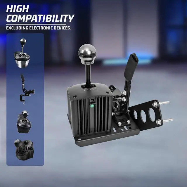 Alt view image 6 of 7 - Minneer Racing Shifter Mounting Bracket Fit for Our Steering Wheel Stand, Gear Lever Mount Accessorie with Mounting Bolts,Supports Simultaneous Installation of Shifter and Handbrake