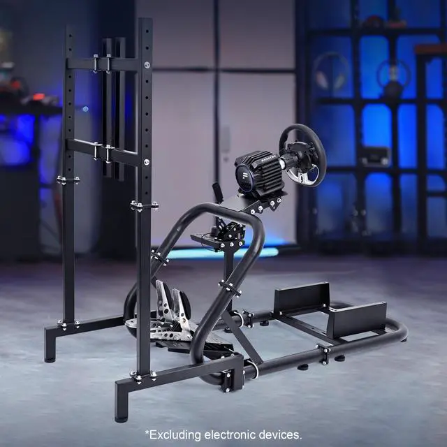 Alt view image 8 of 8 - Minneer Racing Sim Cockpit with Monitor Stand Fit for Logitech/Fanatec/Thrustmaster G27 G923 G920,50mm Large Round Tube Driving Simulator Stand, No Steering Wheel/Shift/Pedal/TV