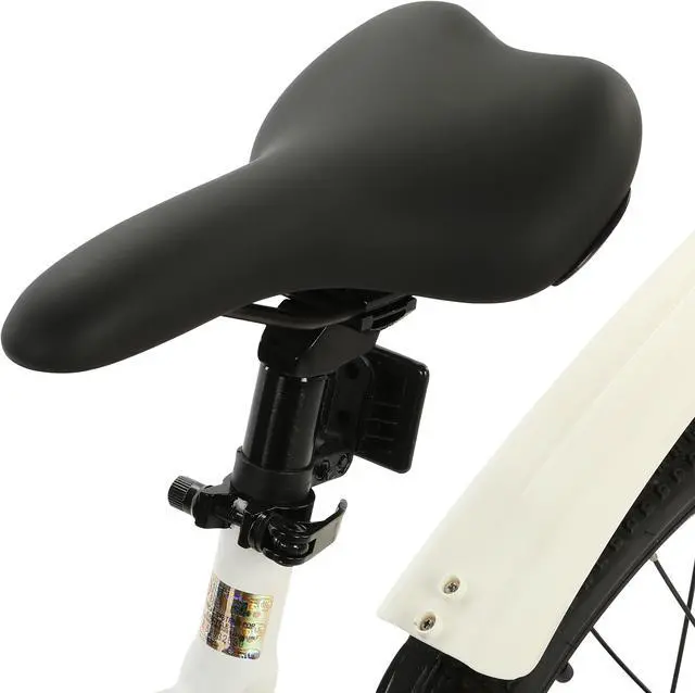 Alt view image 5 of 7 - Ecotric UL Certified 36V 12.5AH 350W white Vortex Electric City Bicycle for commuters, front suspension fork, Shimano 7-speed