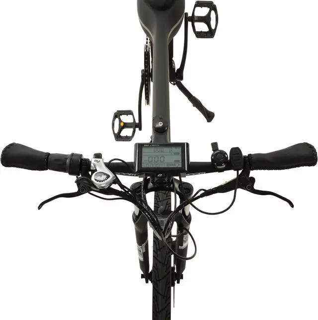 Alt view image 5 of 7 - Ecotric 48V 13AH 1000W Matt Black Seagull Electric Mountain Bike with hydraulic disc brakes, hydraulic front suspension fork, Shimano 7-speed and LCD display