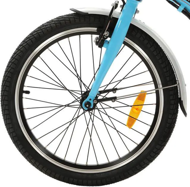 Alt view image 6 of 7 - Ecotric UL Certified 36V 12.5Ah 350W 20inch Blue Starfish fordable electric city bike for teenagers and adults, Shimano 7-speed, dry cell front light