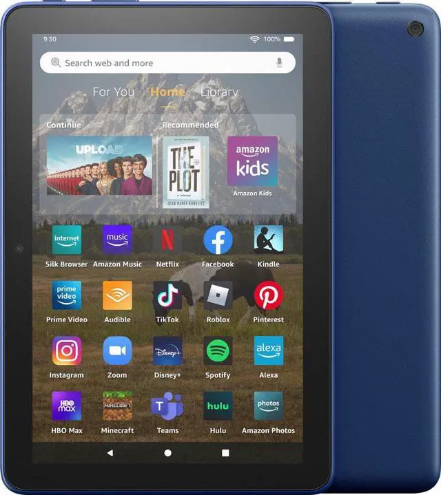Alt view image 4 of 8 - All-new Amazon Fire HD 8 Tablet, 8 HD Display, 32 GB, 30% Faster Processor, Designed for Portable Entertainment, (2022 Release), Denim