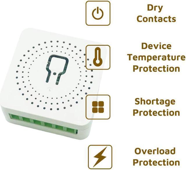 Homekit Mini DIY WiFi Relay Module 3-Way Siri Voice Control 16A Smart Wall Switch  Smart Home Automation Module, Works with Apple Homekit, 