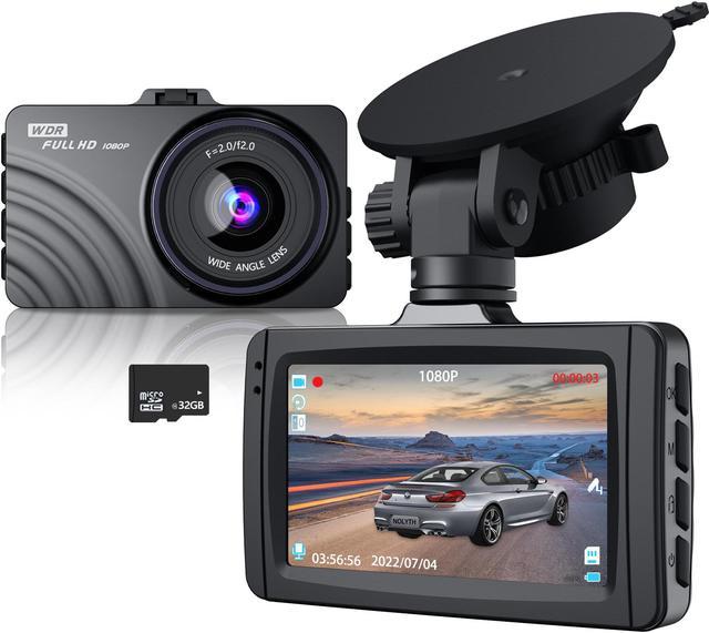NOLYTH Dash Cam 1080P Car Dash Camera, Full HD Front Dashcams with Free 32G  SD Card, WDR Dashboard Camera, 3 LCD, Night Vision, G-Sensor, Parking  Monitor 